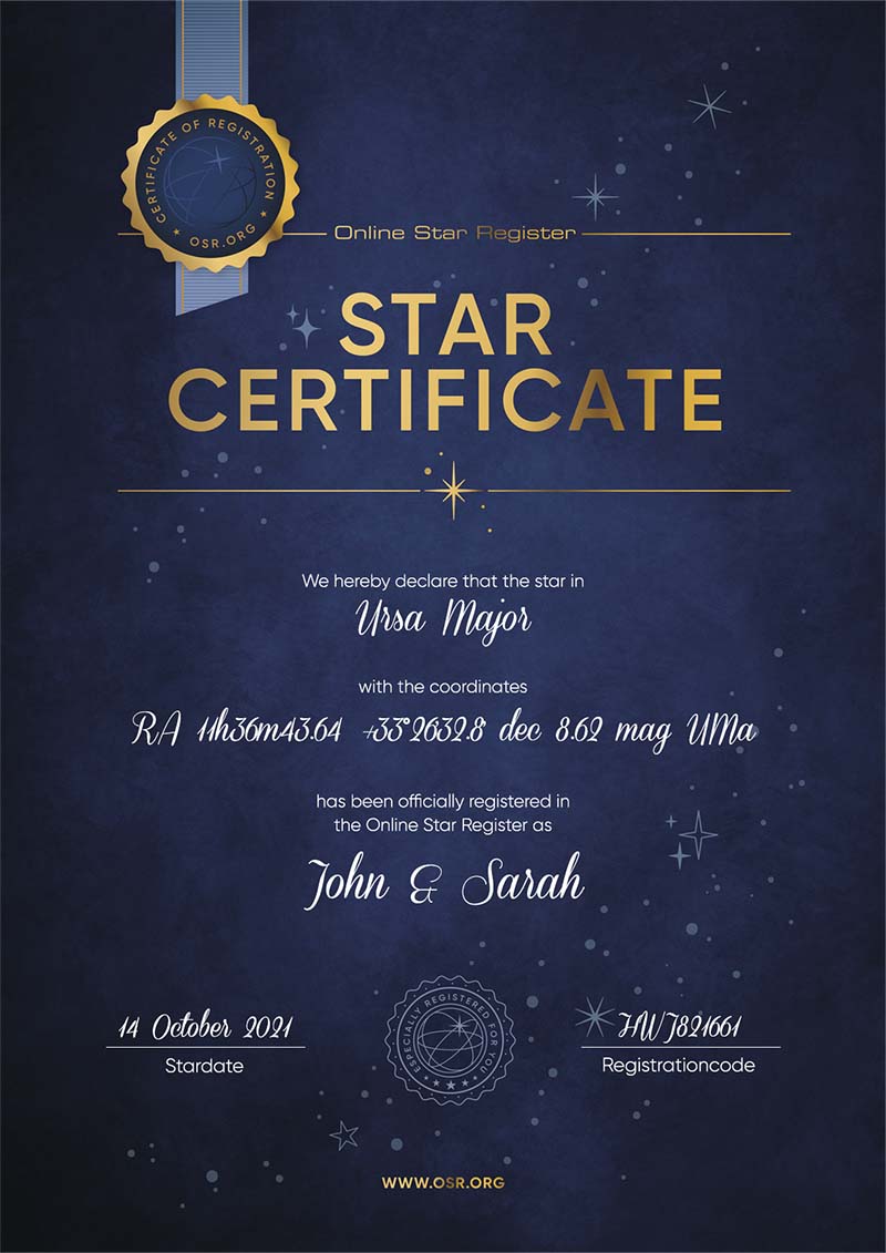 Сертификат белого или синего цвета