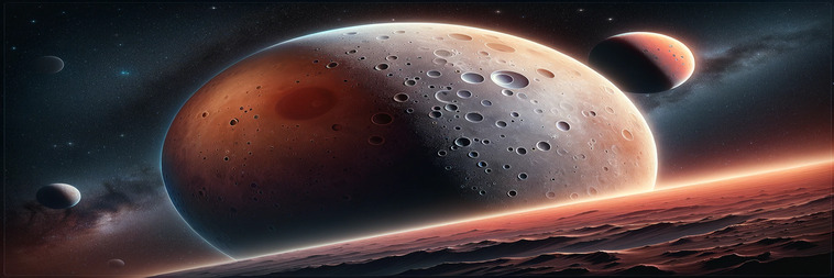 Visione in primo piano di Phobos e Deimos