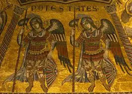 Incisione antica raffiugrante due angeli