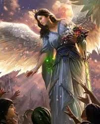 Figura angelica di donna