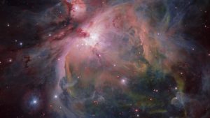 foto de la nebulosa de orión vista desde lejos