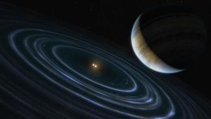 imagen del planeta nueve y el sistema solar
