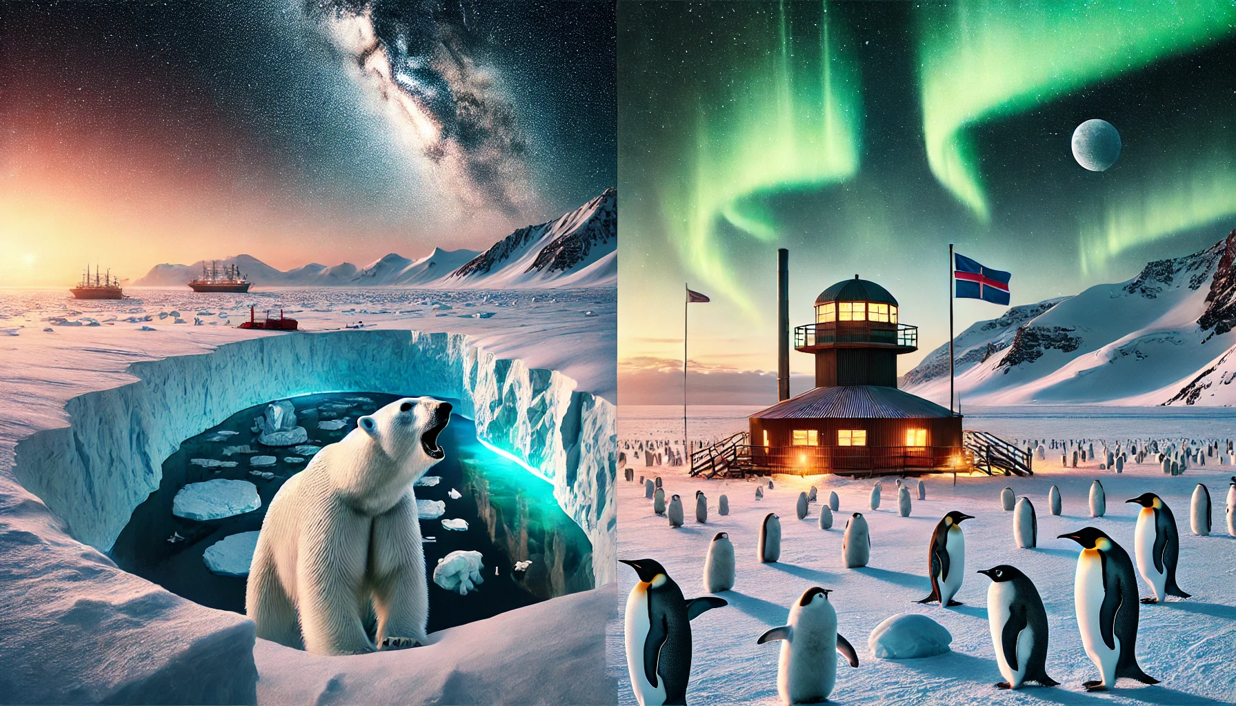 Differenze tra Polo Nord e Polo Sud
