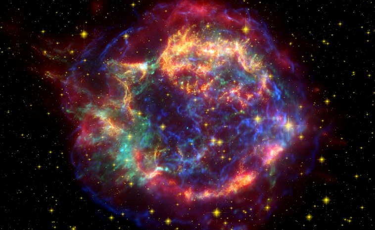 The Cassiopeia A supernova remnant.