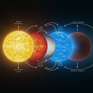 Diferentes tipos de estrellas según su etapa evolutiva