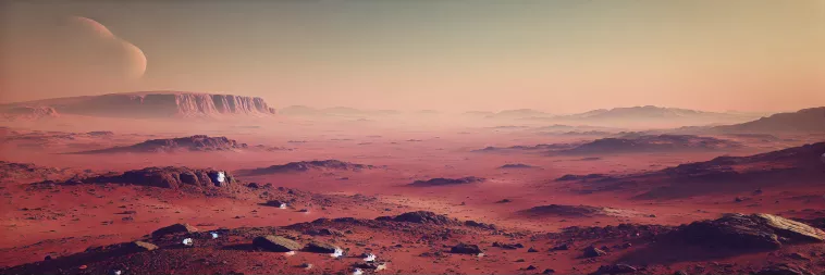 Scatto in primo piano del pianeta Marte