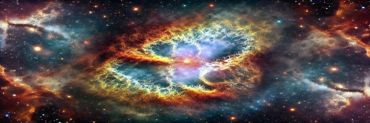 Rappresentazione in primo piano della Nebulosa del Granchio