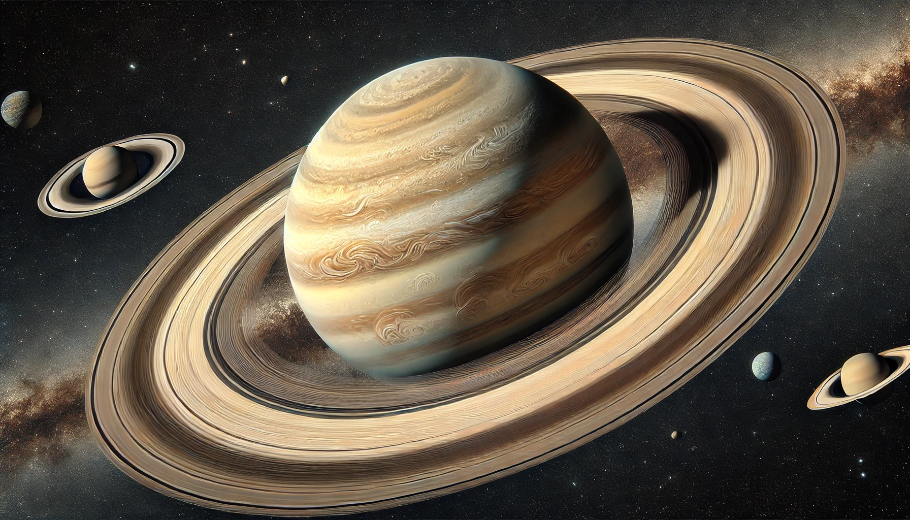 Scatto in primo piano di Saturno, il più noto pianeta con anelli