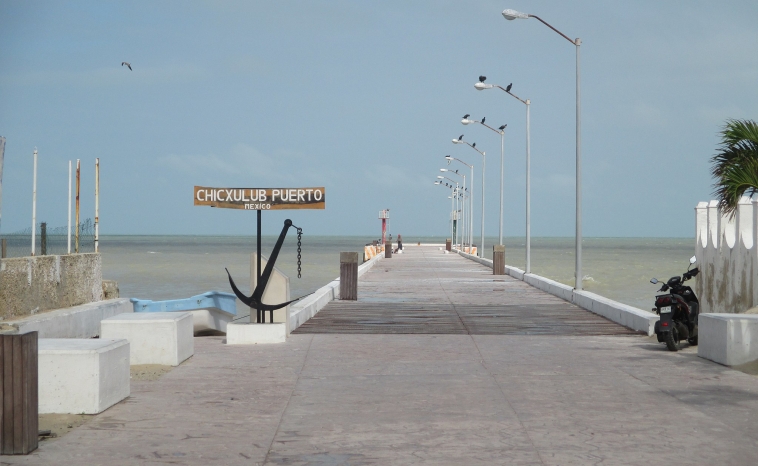 The coastal port of Chicxulub, where the Chicxulub crater can be found.