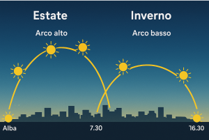 posizione del sole nel cielo