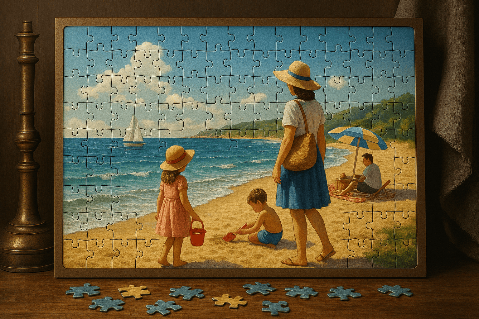 Peinture personnalisée réalisée en puzzle