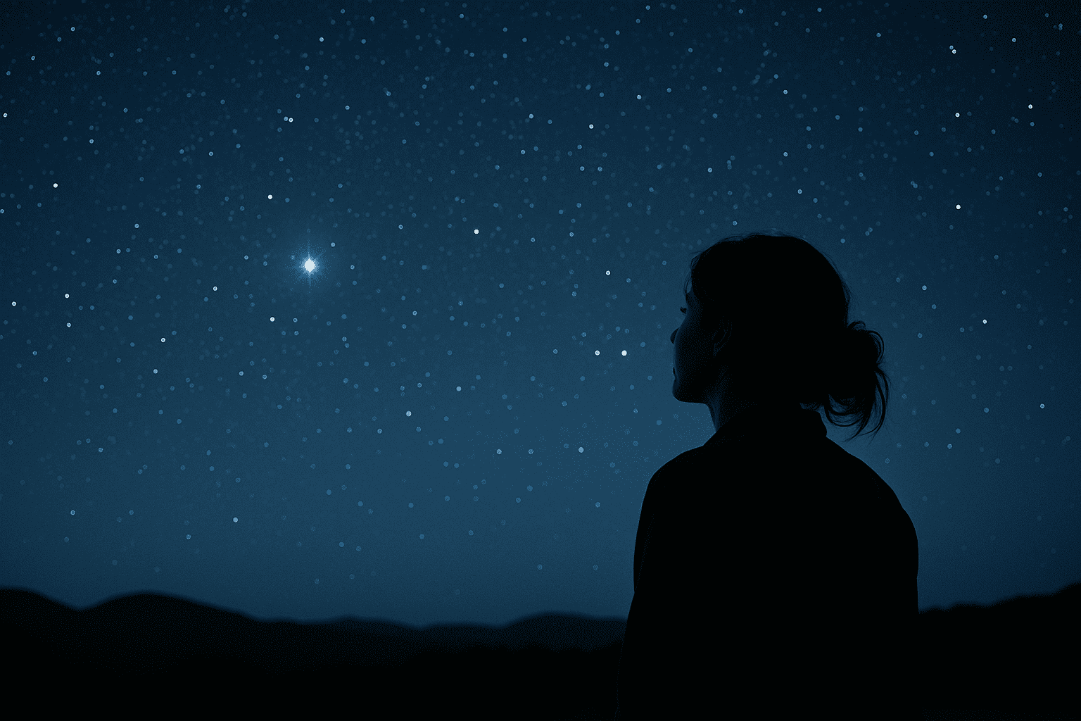 Persona que mira las estrellas