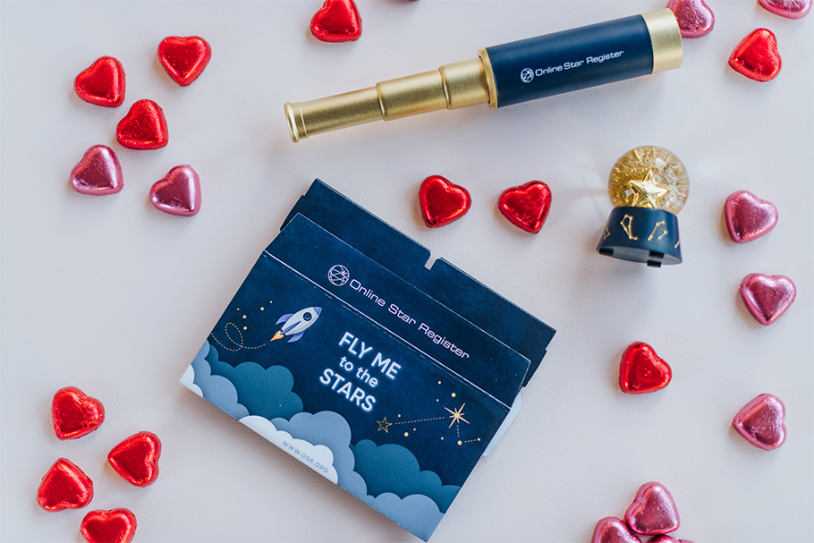 Original gift idea for Valentine with the products of Online Star Register