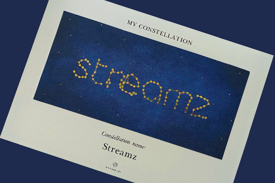 Constellation poster with a unique constellation