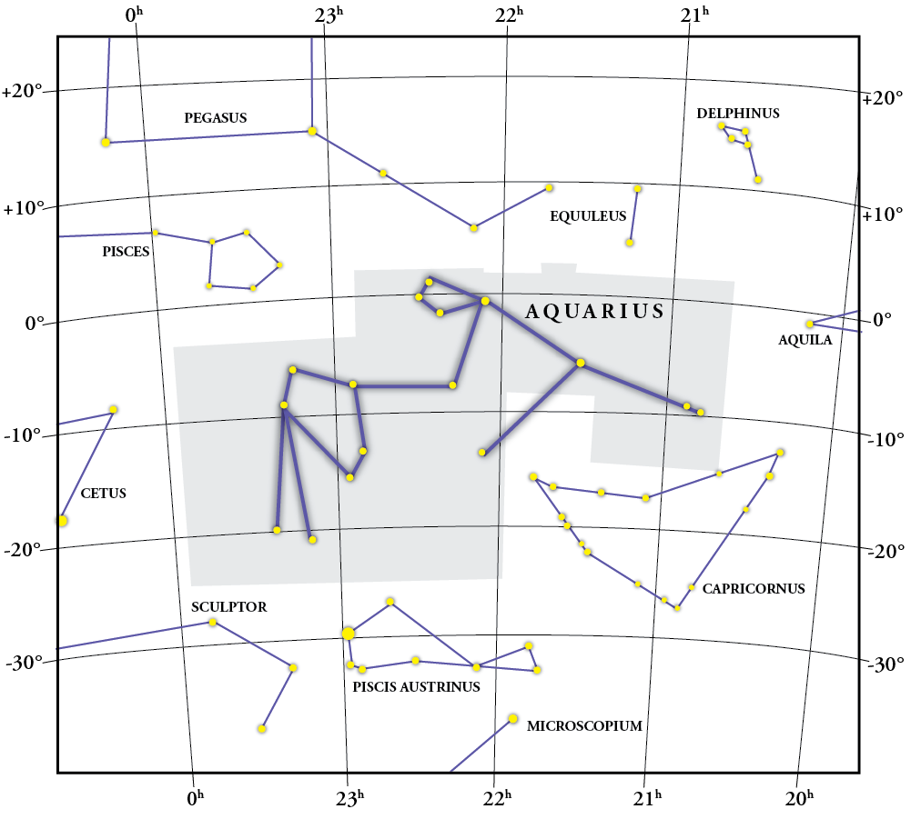 Mappa della costellazione Aquarius