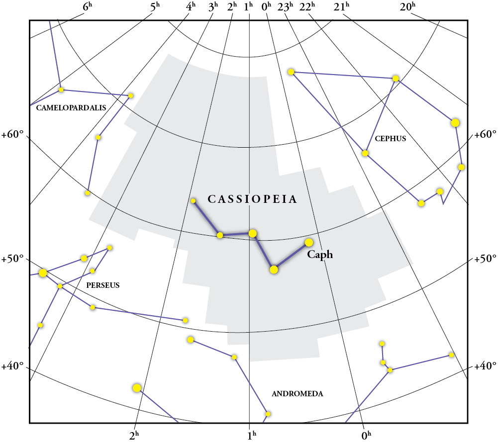 Cassiopeia 별자리 지도