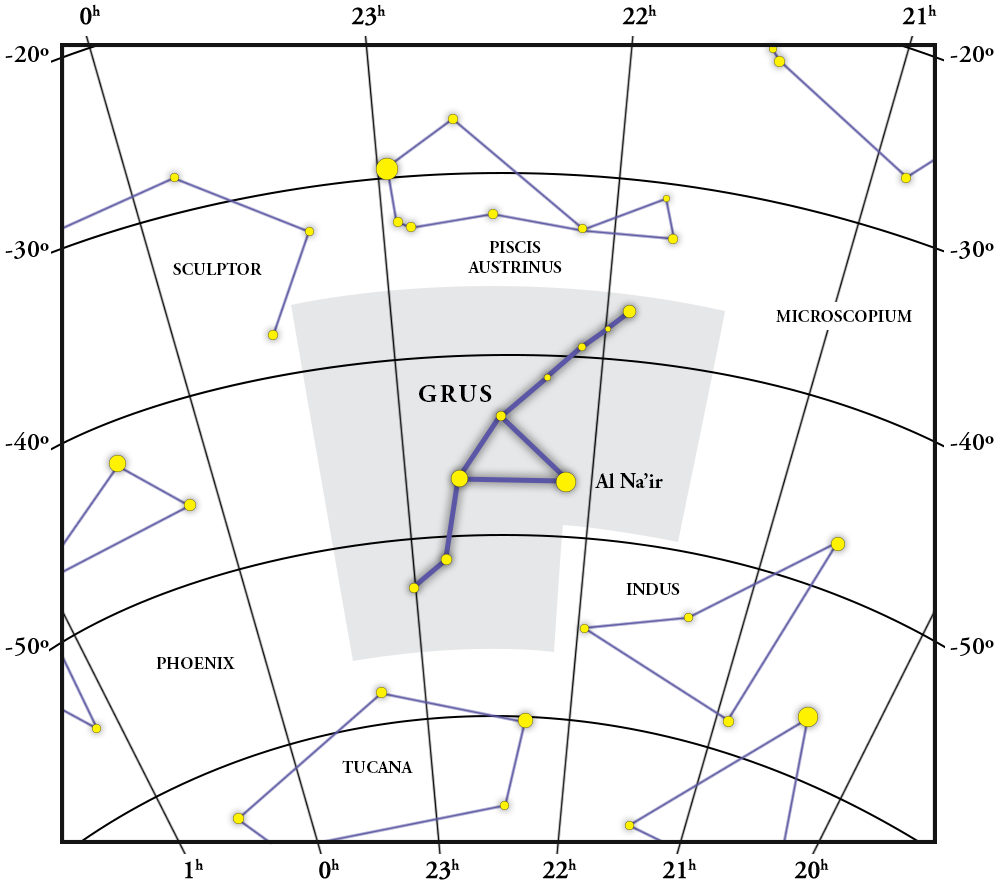 Grus Constellation Map