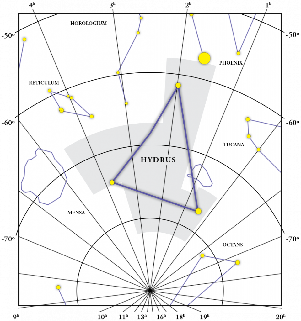 Hydrus の星座図