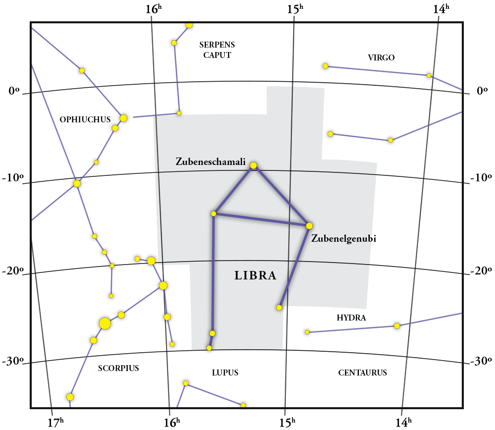 Libra Constellation Map