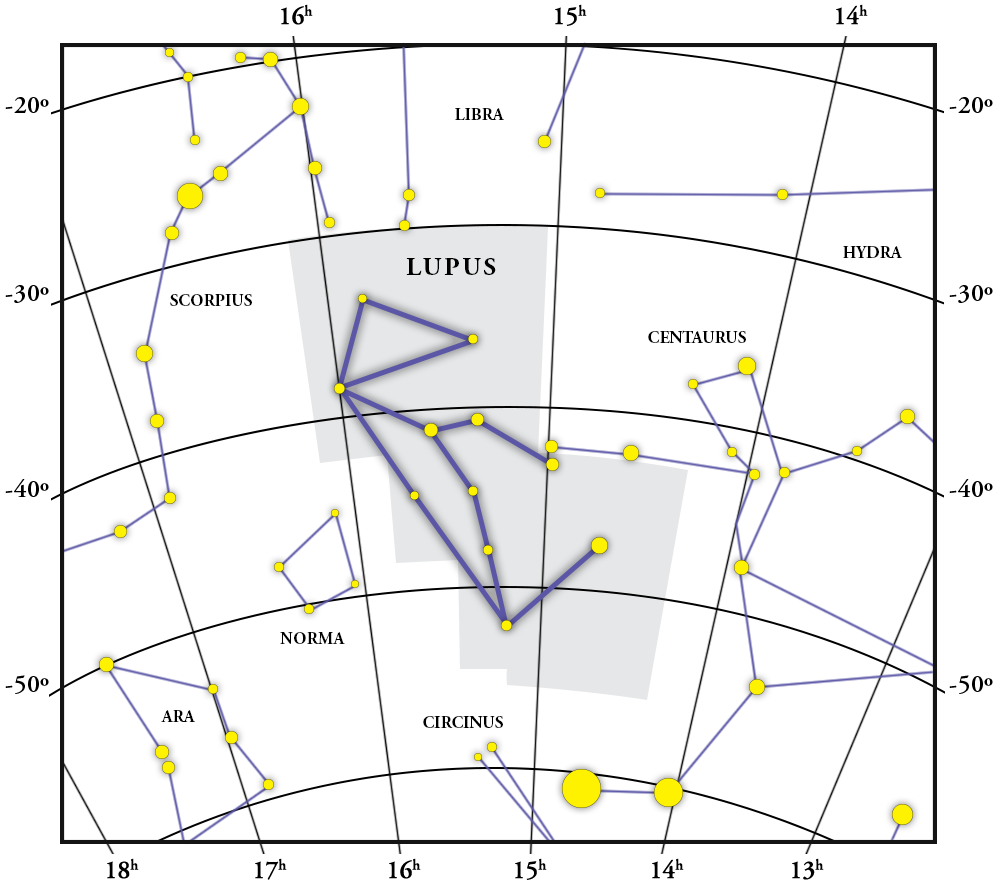 Lupus Constellation Map