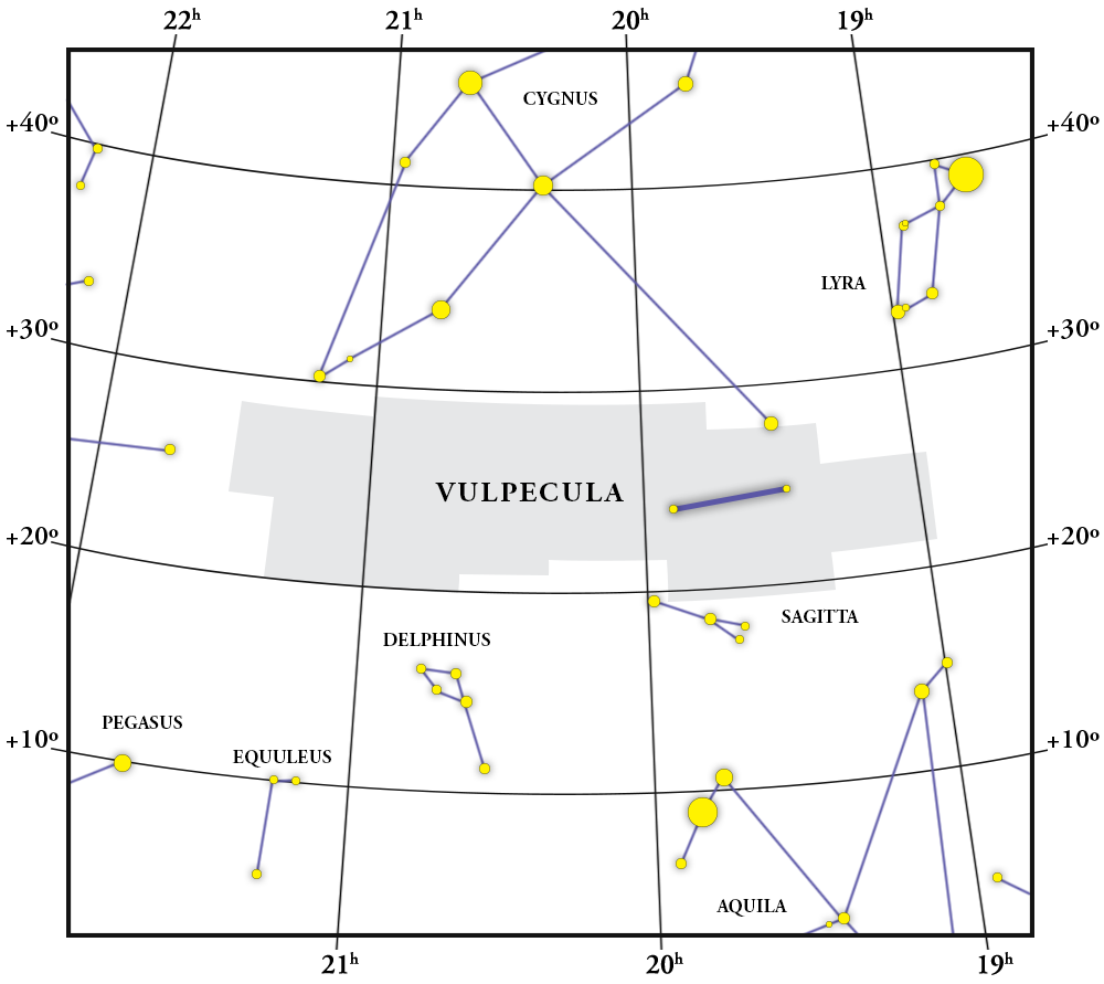 Vulpecula の星座図